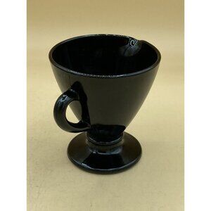 Hazel Atlas Glass Ovide Black Creamer 1930s Art Deco